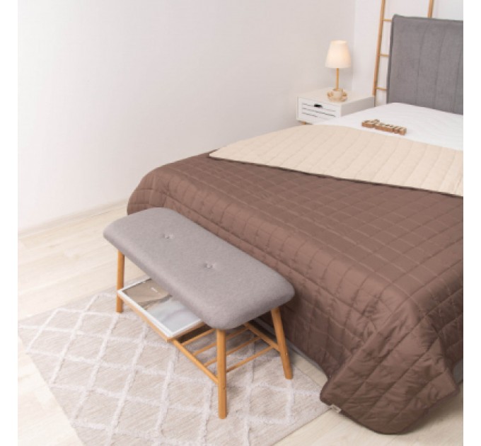 Viluta Покривало Viluta стьобане двустороннє Дует Шоколадно-ванільний 140х210 (дует Шоколадно-Ванільний 210*140)