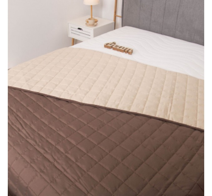 Viluta Покривало Viluta стьобане двустороннє Дует Шоколадно-ванільний 210х240 (duet_shokvanil_210x240)