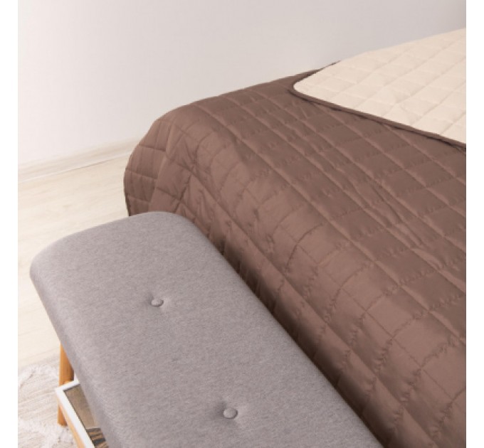 Viluta Покривало Viluta стьобане двустороннє Дует Шоколадно-ванільний 210х240 (duet_shokvanil_210x240)