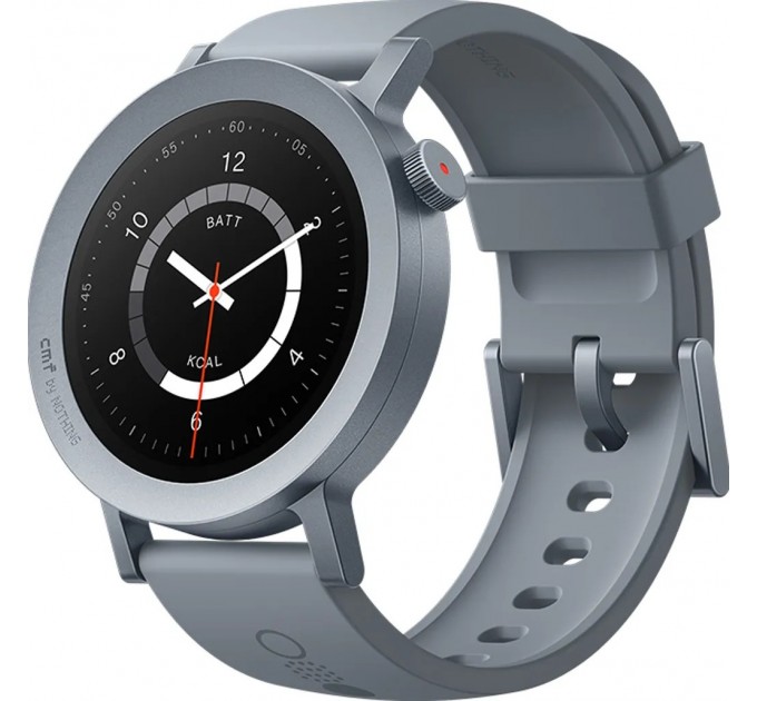 Nothing_ Смарт-годинник CMF by Nothing Watch Pro 2 Metal with Liquid Silicone Strap D398 Light Grey (A10700012)_EU