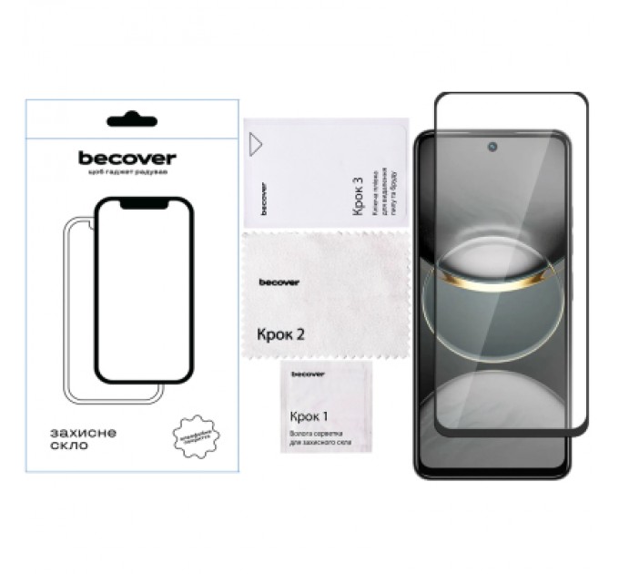BeCover Скло захисне BeCover Tecno Spark 30 Pro (KL7) Black (713080)