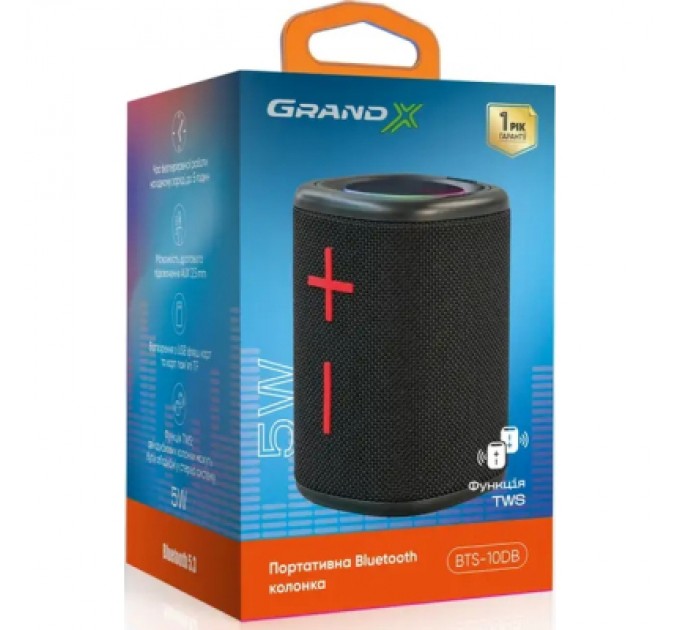 Grand-X Акустична система Grand-X Bluetooth Black (BTS-10DB)