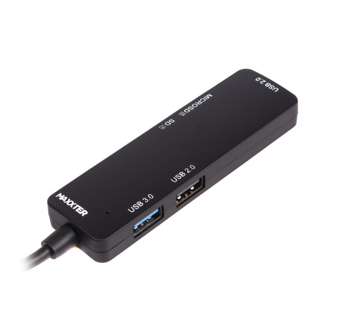 Maxxter Концентратор USB Type C Maxxter USB3.0, 2хUSB2.0, SD, Micro SD Black (HU3C-3PTF-01)