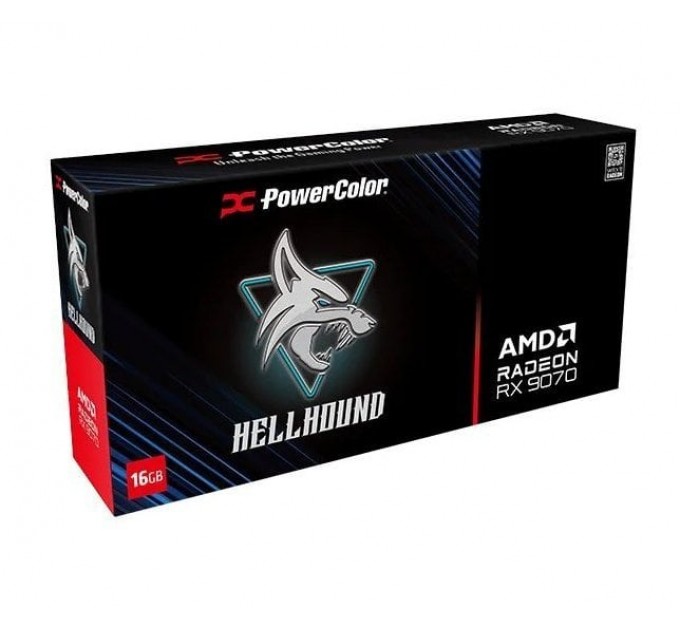 Відеокарта AMD Radeon RX 9070 16GB GDDR6 Hellhound PowerColor (RX 9070 16G-L/OC)