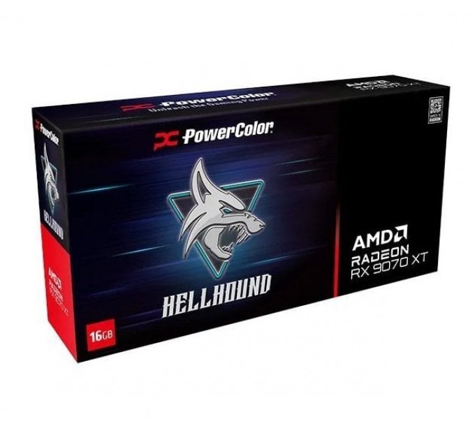 Відеокарта AMD Radeon RX 9070 XT 16GB GDDR6 Hellhound PowerColor (RX 9070 XT 16G-L/OC)
