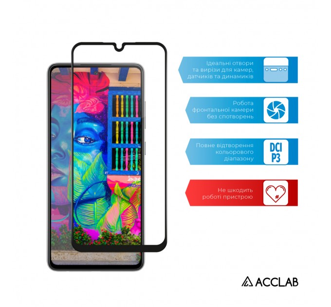Захисне скло ACCLAB Full Glue для Samsung Galaxy A25 SM-A256 5G Black (1283126573965)