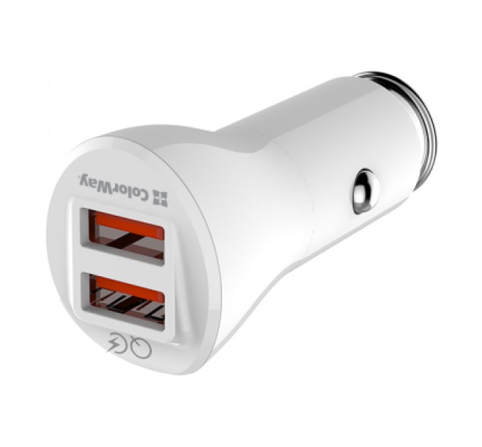 ColorWay Зарядний пристрій ColorWay 2USB Quick Charge 3.0 (36W (CW-CHA011Q-WT)