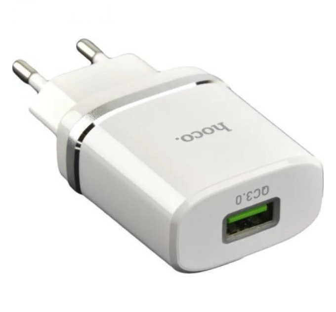 HOCO Зарядний пристрій HOCO C12Q Smart QC3.0 charger White (6931474716262)