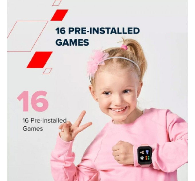 Canyon Смарт-годинник Canyon Alfie KW-37 MP3 Study&Game Pink (CNE-KW37PP)