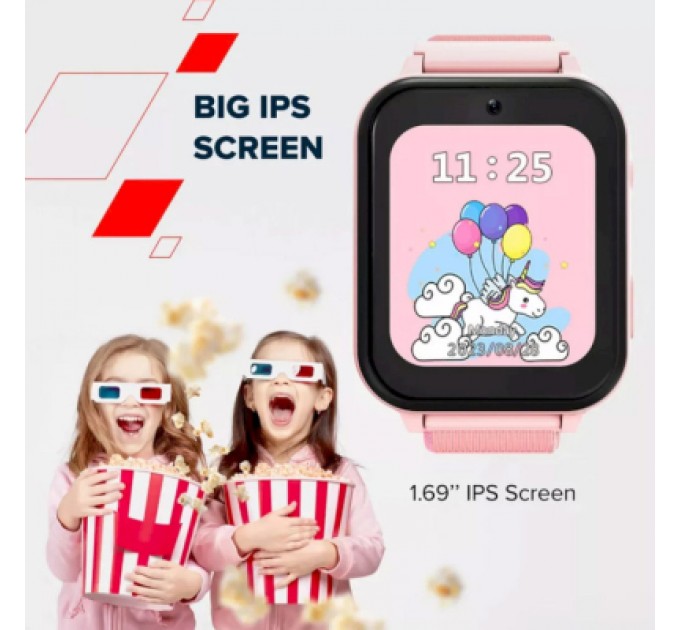 Canyon Смарт-годинник Canyon Alfie KW-37 MP3 Study&Game Pink (CNE-KW37PP)