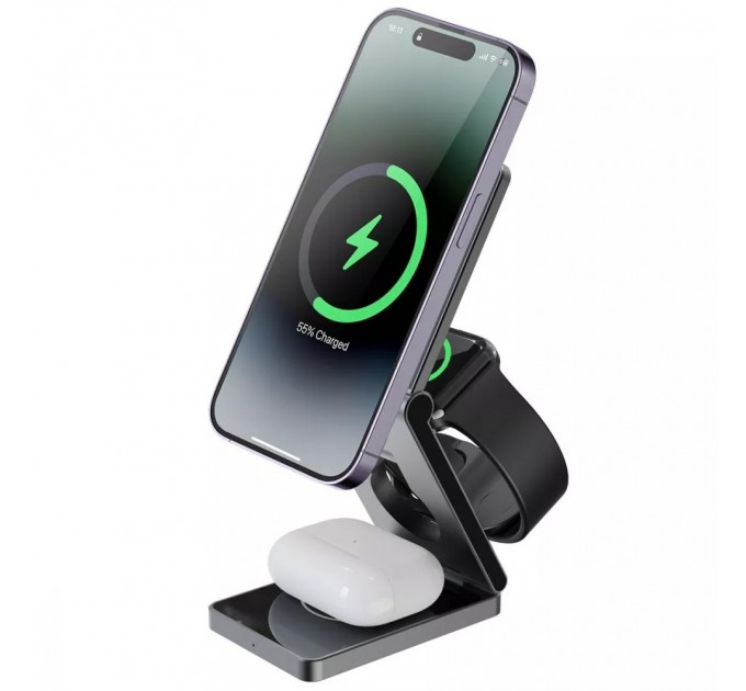 Proove Бездротовий зарядний пристрій Proove Titan Volt 3in1 Gray (WSTV15000003)