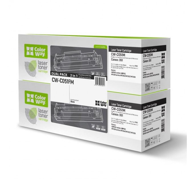 ColorWay Картридж CW (CW-C051FM) Canon LBP162/MF269/MF267/MF264 Black (Canon 051) Dual Pack