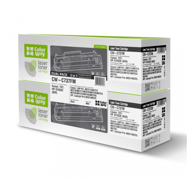 ColorWay Картридж CW (CW-C737FM) Canon MF211/MF212W/MF216N (Canon 737/CF283A) Dual Pack
