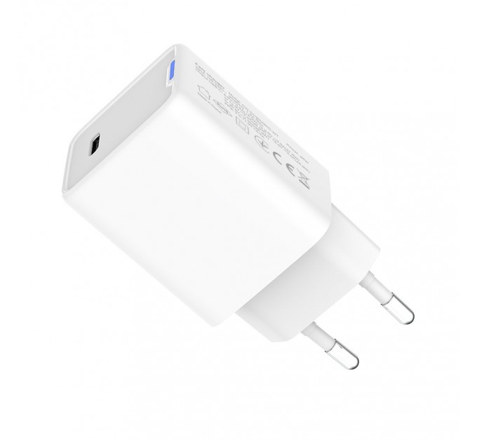 ColorWay Мережевий зарядний пристрій ColorWay GaN Mini 65W PD Port PPS USB-C White (CW-CHS049PD-WT)