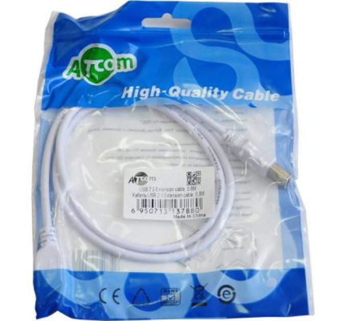 Atcom Дата кабель USB 2.0 AM/AF Atcom (3788)