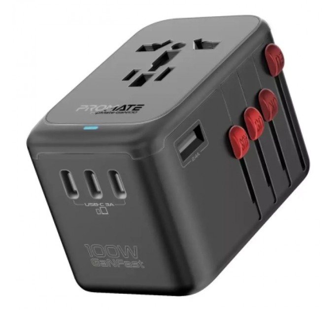 Promate Зарядний пристрій Promate tripmate-gan100