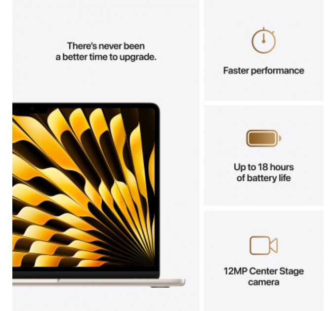 Apple Ноутбук Apple MacBook Air 13 M4 A3240 Starlight (MW0Y3UA/A)
