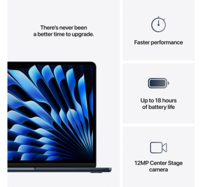 Apple Ноутбук Apple MacBook Air 13 M4 A3241 Midnight (MW1L3UA/A)