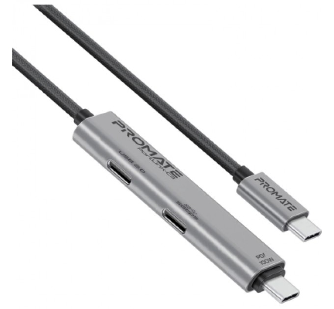 Promate Дата кабель USB-C to USB-C portlink-c3.black Promate (portlink-c3.black)