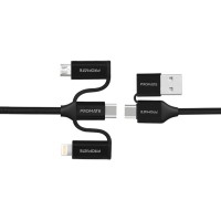 Дата кабель USB 2.0 AM to Lightning + Micro 5P + Type-C pentapower.black Promate (pentapower.black)