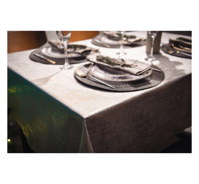 Скатертина Ardesto Shine 100% поліестер, золотавий 120х140 см (ART07SG)