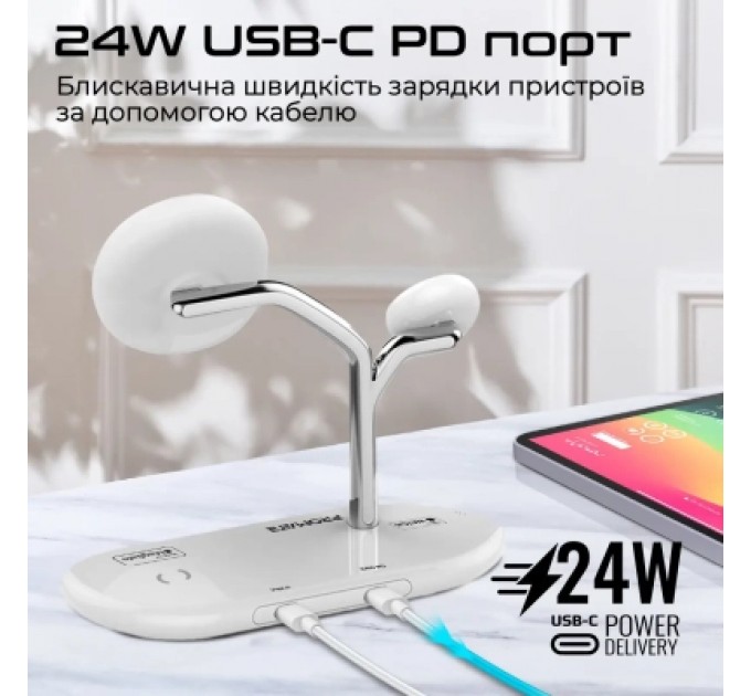 Promate Зарядний пристрій Promate synergy-pro.white