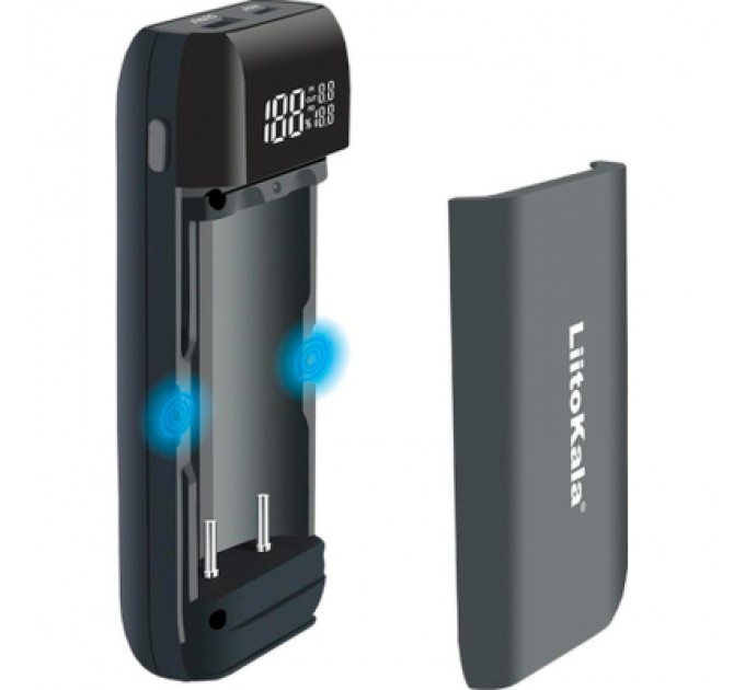 Liitokala Зарядний пристрій для акумуляторів Liitokala 2 Slots, w func. Powerbank/PD/QC, USB/Type-C, LED disp, 18650/21700 (Lii-MP2)
