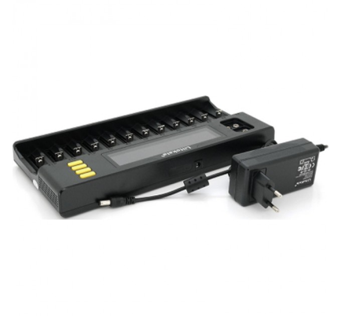 Liitokala Зарядний пристрій для акумуляторів Liitokala 12 Slots+2, Ni-Mh/Li-ion/LiFePo4/Крона, LED+LCD (Lii-S12)