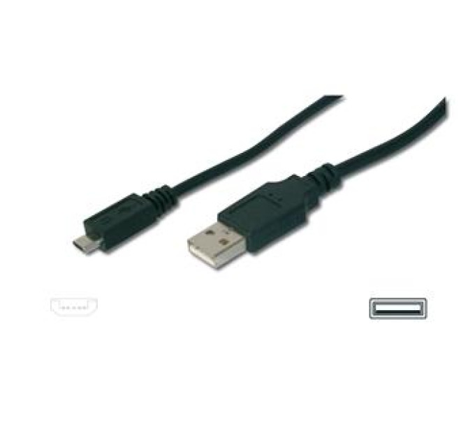 Digitus Дата кабель USB 2.0 AM to Micro 5P 1.8m Digitus (AK-300127-018-S)