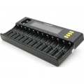 Liitokala Зарядний пристрій для акумуляторів Liitokala 12 Slots+2, Ni-Mh/Li-ion/LiFePo4/Крона, LED+LCD (Lii-S12)
