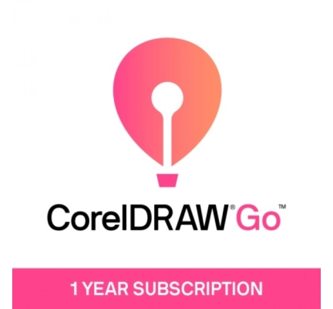 Corel ПЗ для мультимедіа Corel CorelDRAW Go 365-Day Subscription EN/FR/DE/IT/ES/BP/NL Windows/Mac (ESDCDGOSUB1Y)