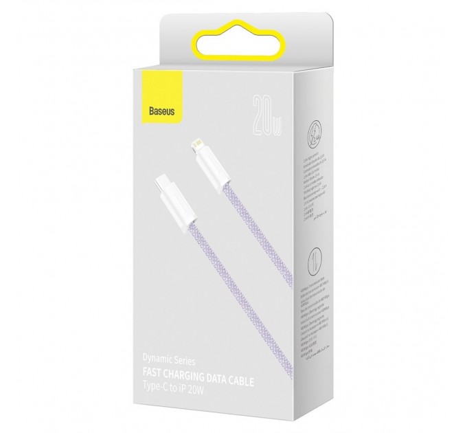 Кабель Baseus Dynamic USB Type-C - Lightning, 20W, 2м Purple (CALD000105)