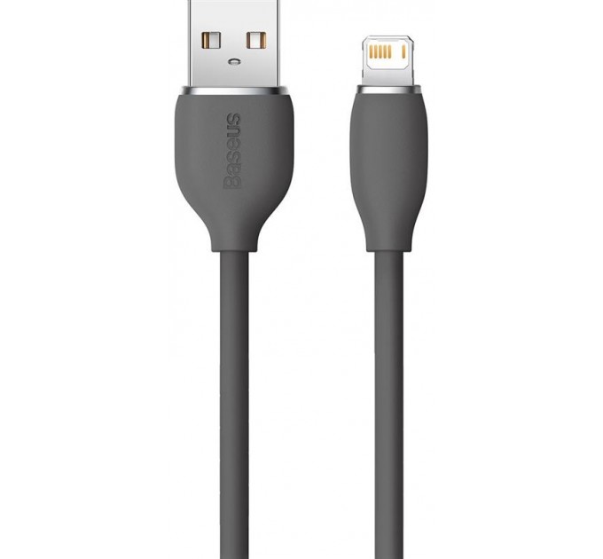 Baseus Кабель Baseus Jelly Liquid Silica Gel USB - Lightning (M/M), 2.4 A, 2 м, Black (CAGD000101)