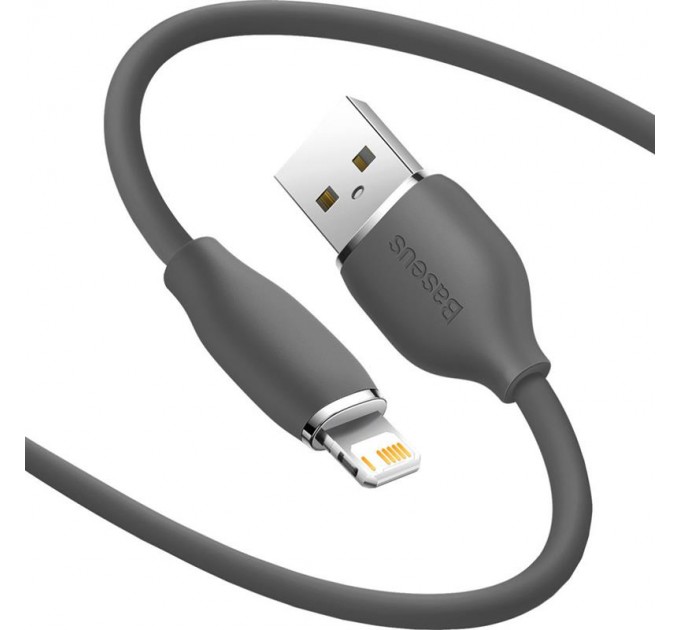 Baseus Кабель Baseus Jelly Liquid Silica Gel USB - Lightning (M/M), 2.4 A, 2 м, Black (CAGD000101)
