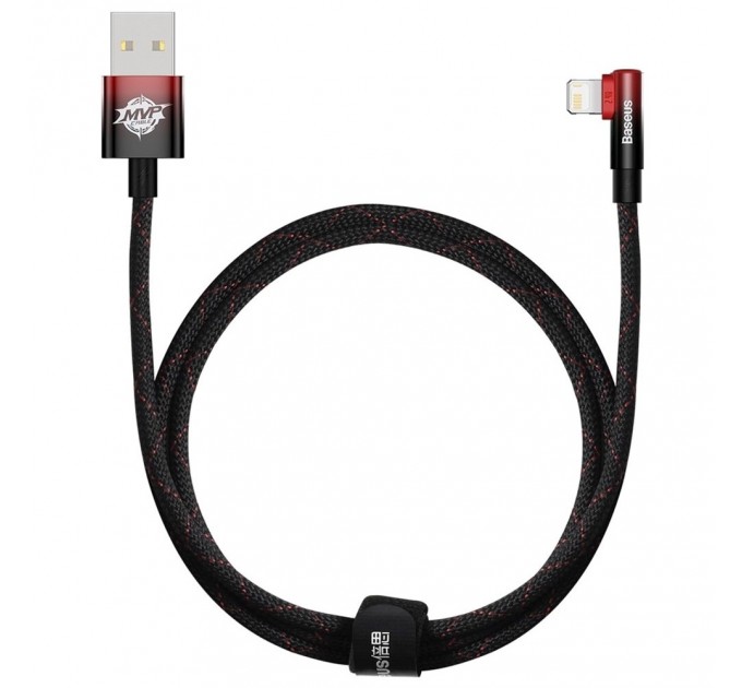 Baseus Кабель Baseus MVP 2 USB - Lightning, 2.4A, 1м Black/Red (CAVP000020)