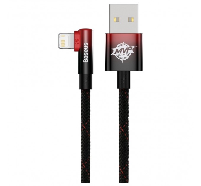 Baseus Кабель Baseus MVP 2 USB - Lightning, 2.4A, 1м Black/Red (CAVP000020)