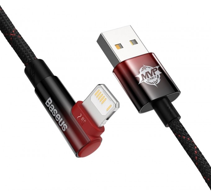 Baseus Кабель Baseus MVP 2 USB - Lightning, 2.4A, 1м Black/Red (CAVP000020)