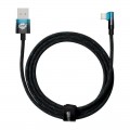 Baseus Кабель Baseus MVP 2 USB - Lightning, 2.4A, 2м Black/Blue (CAVP000121)