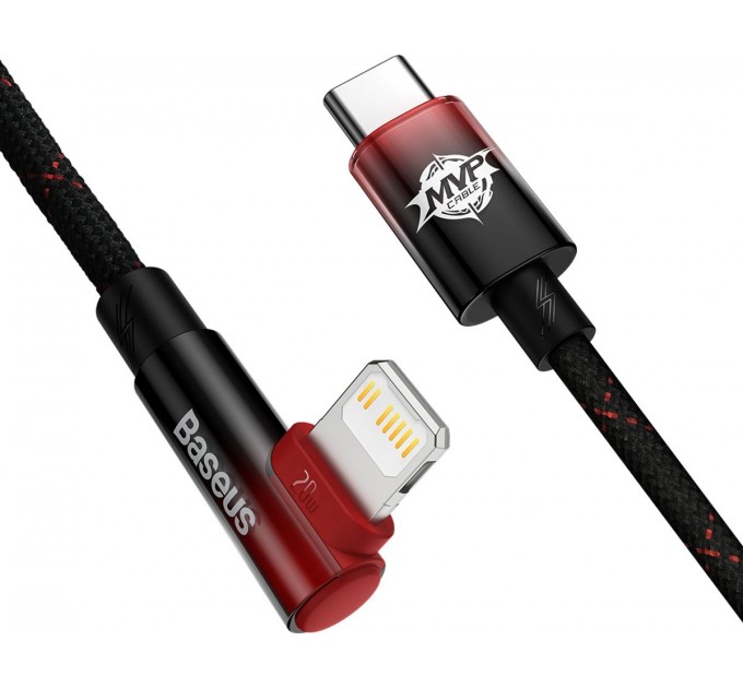 Baseus Кабель Baseus MVP 2 USB Type-C - Lightning, 20W, 1м Black/Red (CAVP000220)