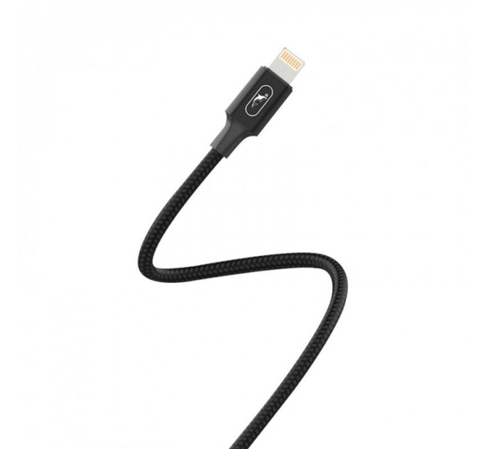 SkyDolphin Кабель SkyDolphin S55L Neylon USB - Lightning (M/M), 1 м, Black (SDUSB-000434)