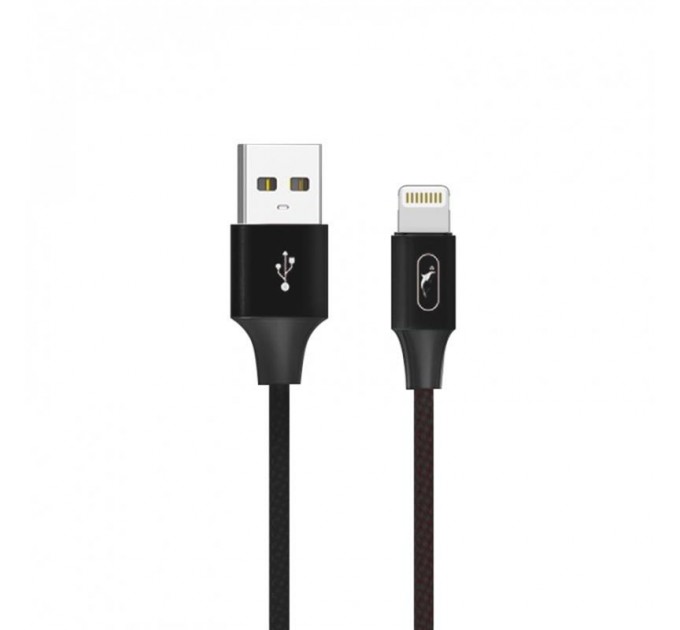 SkyDolphin Кабель SkyDolphin S55L Neylon USB - Lightning (M/M), 1 м, Black (SDUSB-000434)