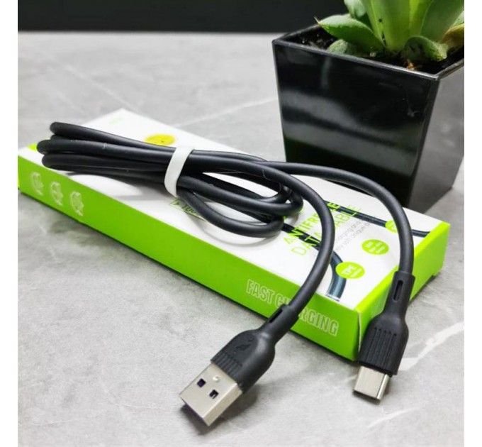 SkyDolphin Кабель SkyDolphin S03T USB - USB Type-C (M/M), 1 м, Black (SDUSB-000418)