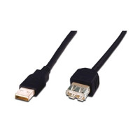 Дата кабель USB 2.0 AM/AF 3.0m Digitus (AK-300200-030-S)