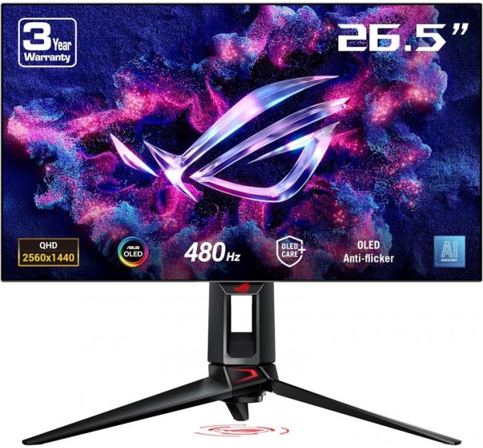 ASUS Монітор Asus 26.5" ROG Swift PG27AQDP (90LM0A20-B01A70) OLED Black 480Hz