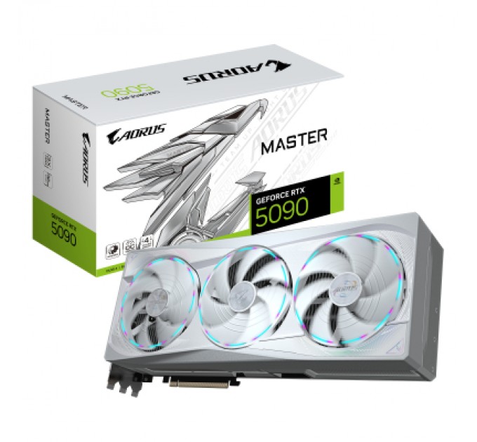 Відеокарта GIGABYTE GeForce RTX5090 32GB MASTER ICE (GV-N5090AORUSM ICE-32GD)