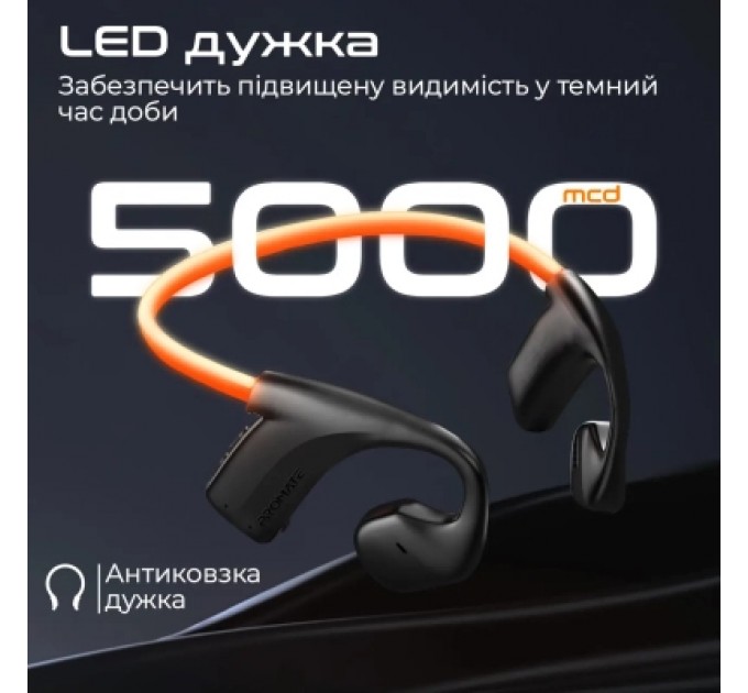 Навушники Promate RippleGlow Black (rippleglow.black)