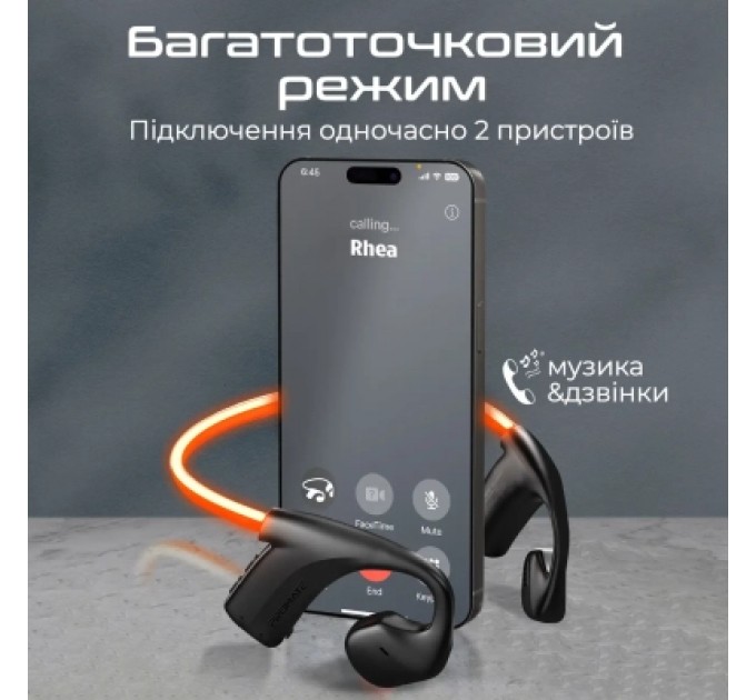 Навушники Promate RippleGlow Black (rippleglow.black)
