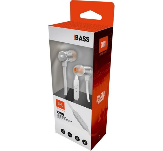 JBL Гарнiтура JBL T290 Silver (JBLT290SIL)