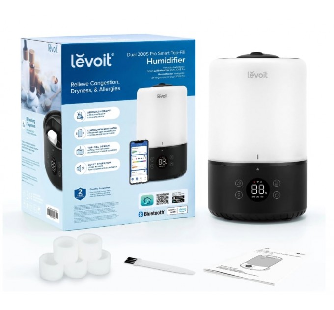 Levoit Зволожувач повітря Levoit Dual 200S Pro Smart Top-Fill LUH-D301S-KEUR (HEAPHULVSEU0079Y)