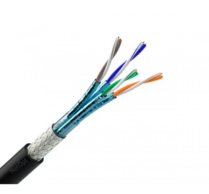 Одескабель Кабель для зовнішньої прокладки OK-Net КПпПО-ВПЕ (600) S/FTP, CAT 7, 4х2х0,56, бухта 305м (7935052)
